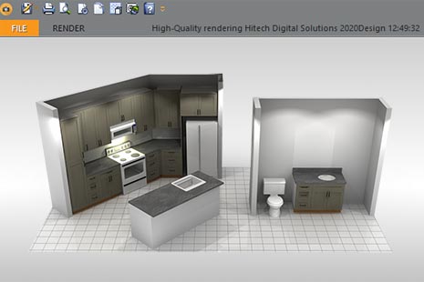 Kitchen and Bathroom Rendering in 2020Design