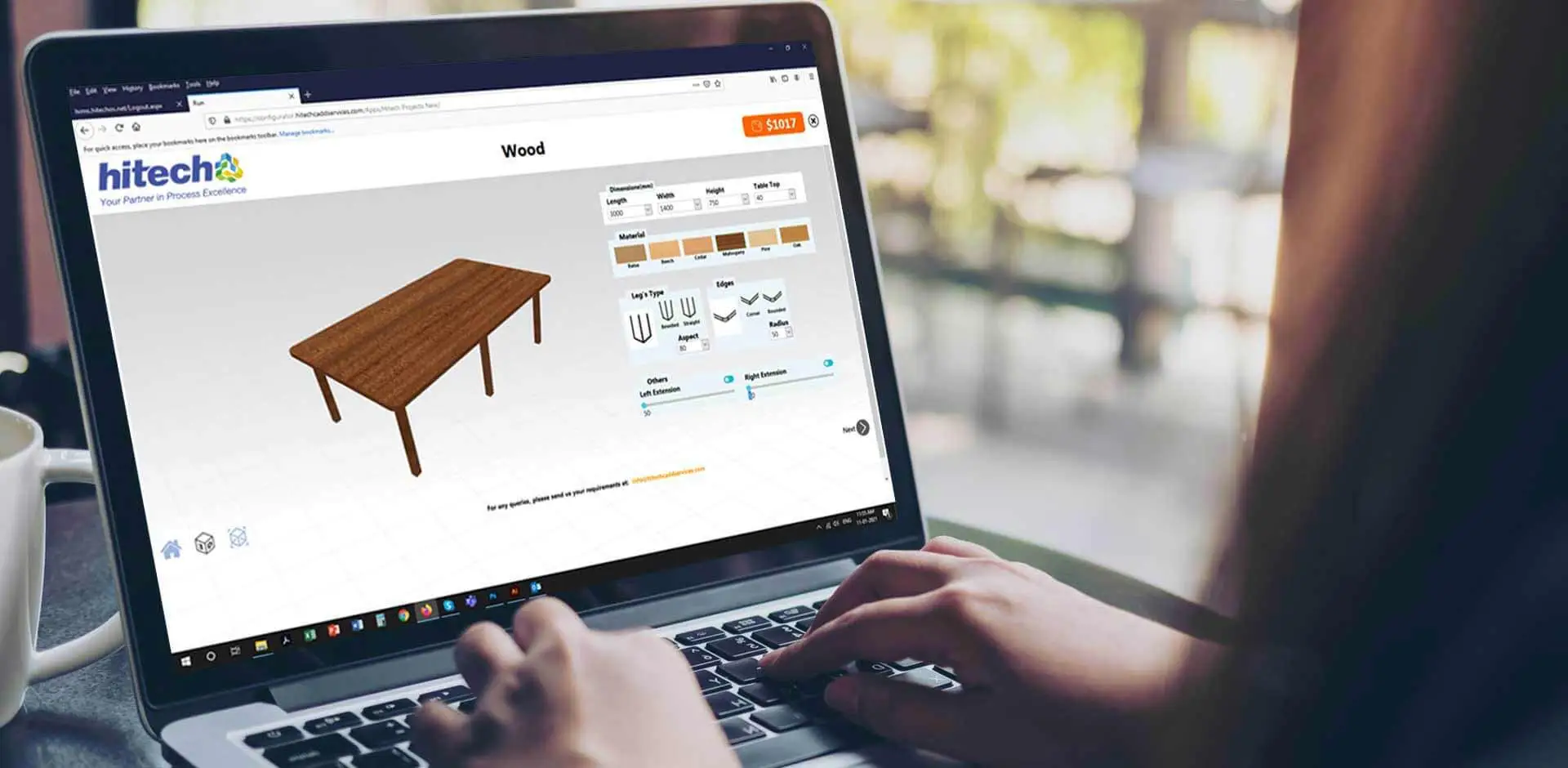 Reduced design modeling time from 3 hours to 10 minutes using a DriveWorks-powered online table configurator for a furniture manufacturer Banner