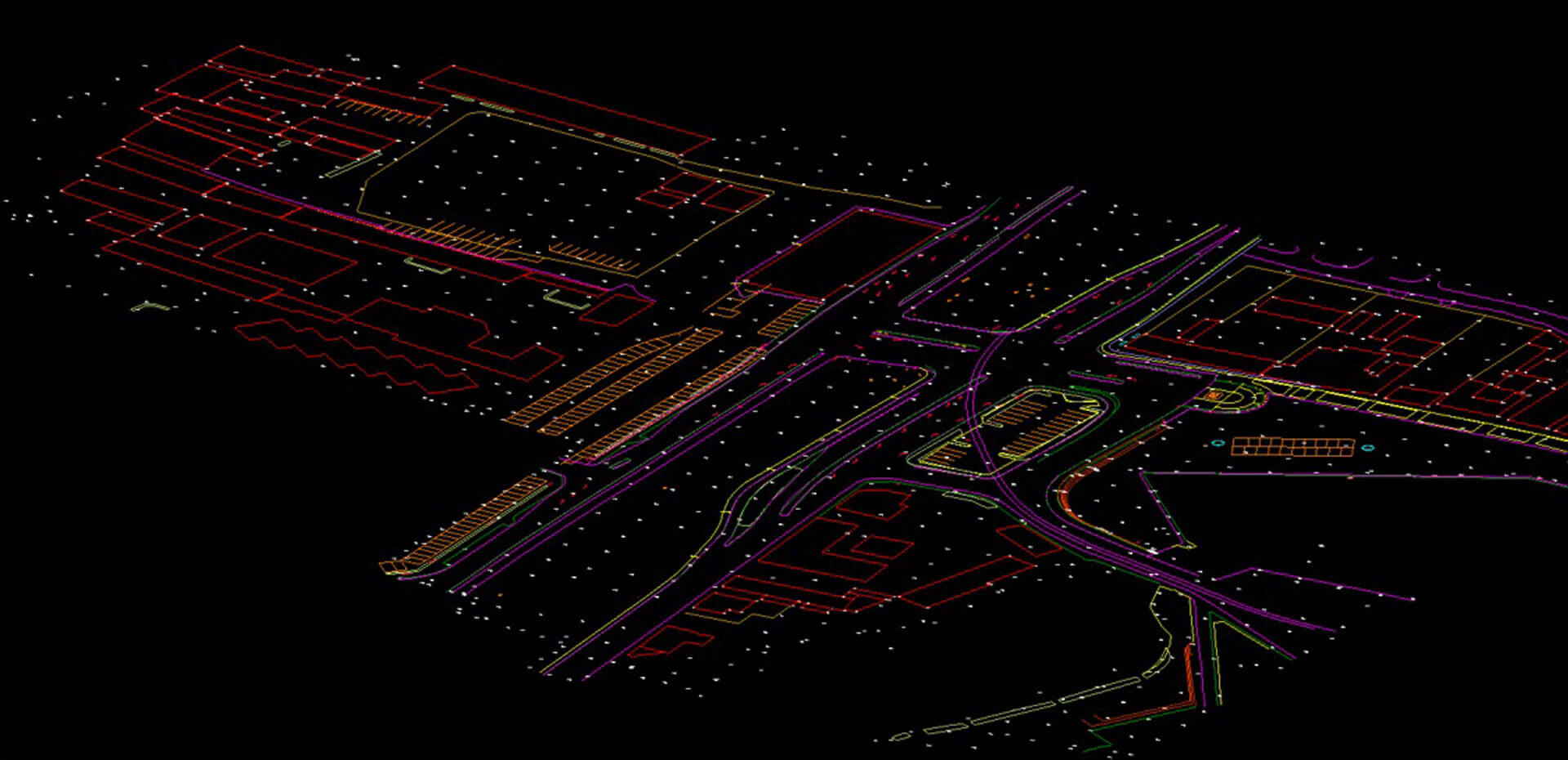 Scan to CAD drafting saves up to 20% of project time and cost for a land surveying project in Europe. Banner