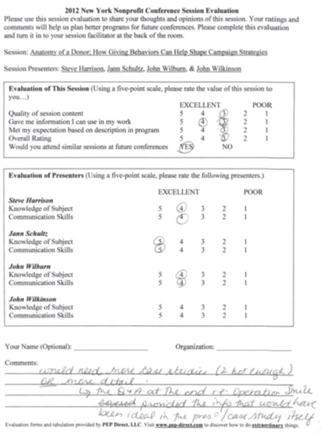 Data Entry from Survey Forms (Sample Form)