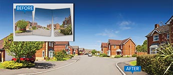 Panoramic photo stitching services for real estate