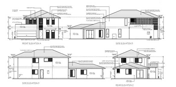 2D Elevation of House