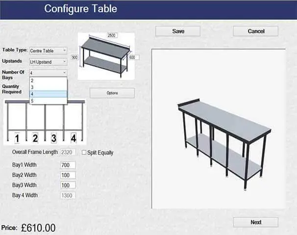 Configure Table