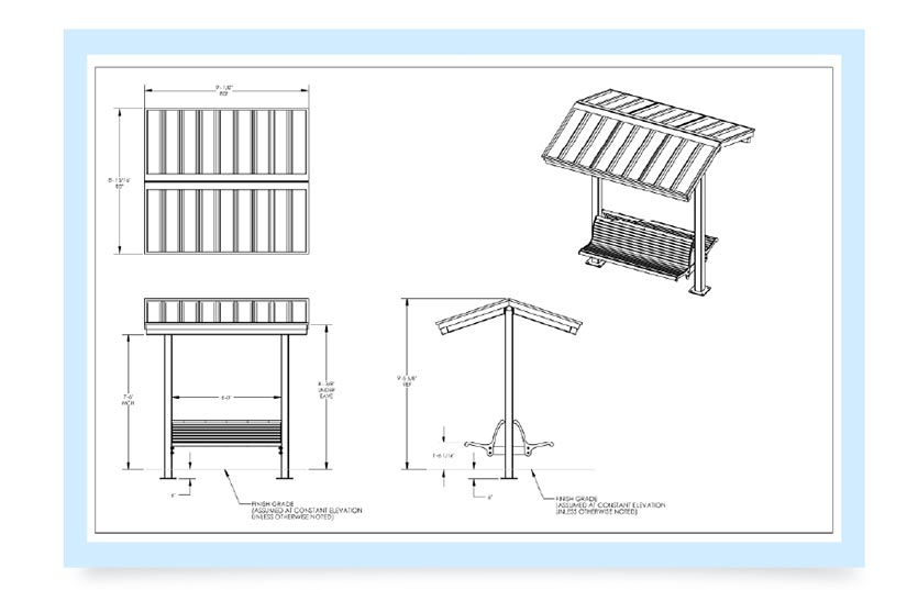 Sheet metal detailed 2D drawings samples