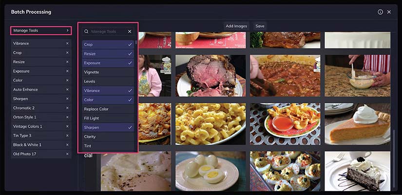 Batch processing for high-volume photo edits