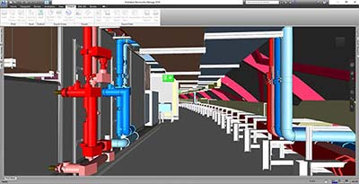 3D MEP coordinated model for Plant Room