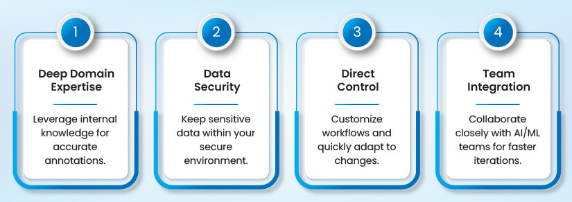 Advantages of building in-house datasets