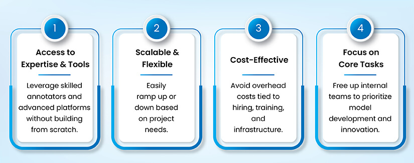 Advantages of outsourcing dataset creation