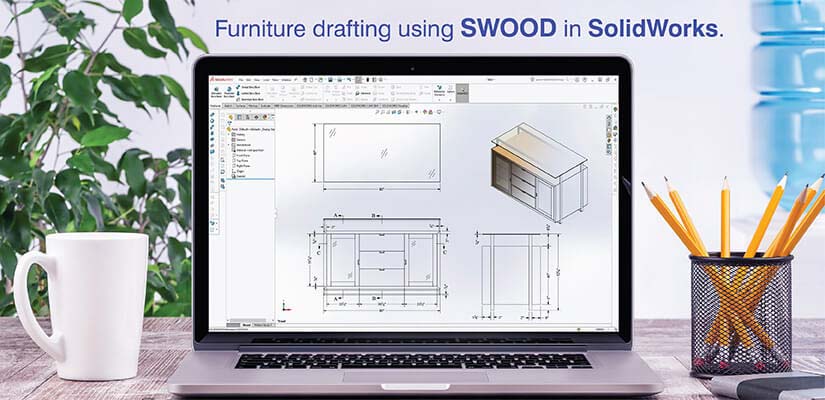 Furniture drafting using SWOOD in SolidWorks